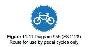 cycle route only diagram 955