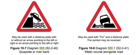 Diagram 555 Quayside or River Bank Road Sign
