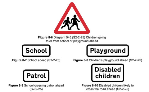 uk school playground traffic sign 545