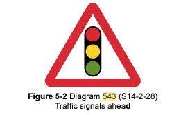 traffic signals ahead UK perm road sign