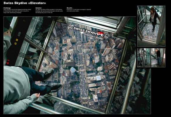 Swiss Skydive Elevator Floor Graphic