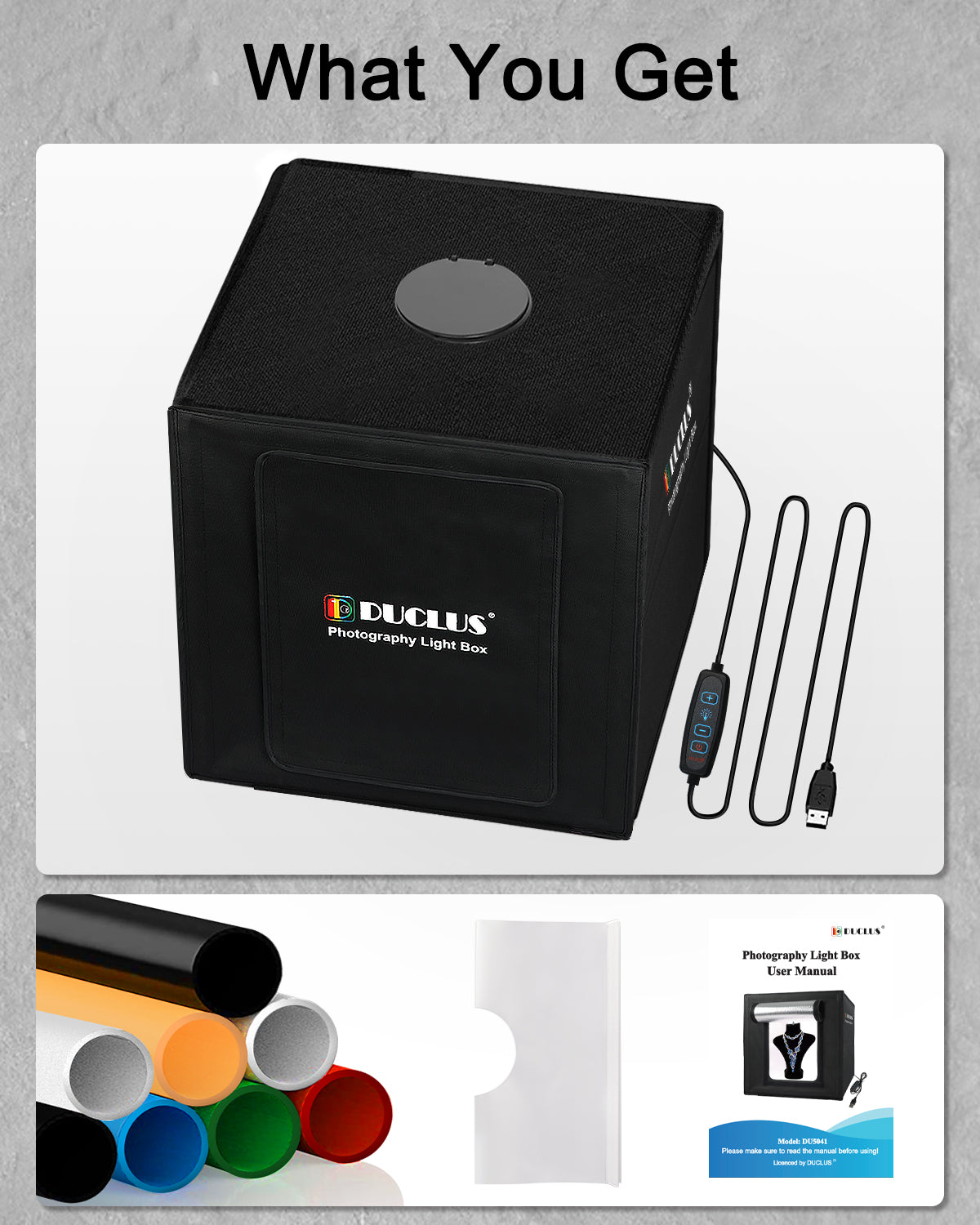 DUCLUS Light Box Photography, inch Portable Photo Studio Box