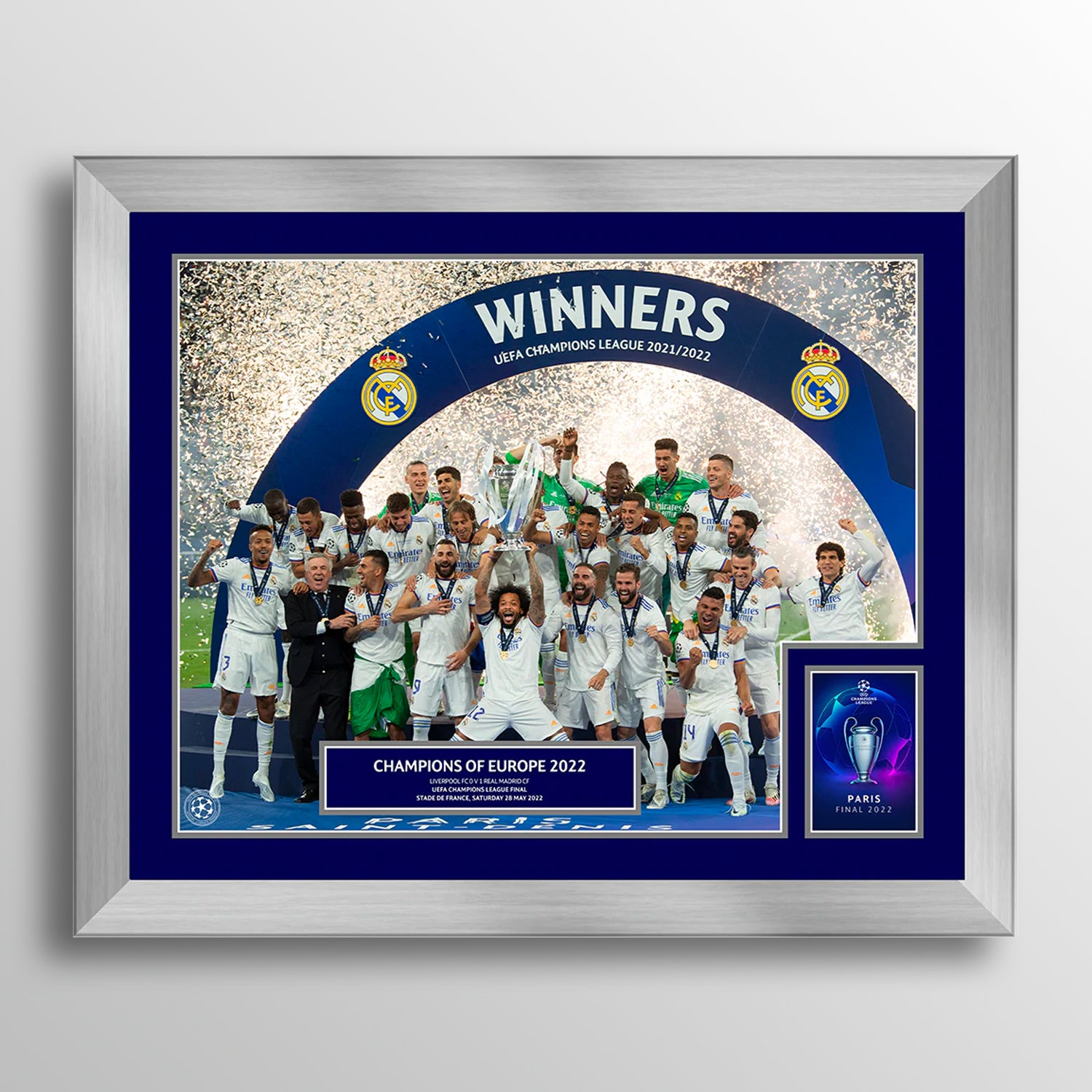 Real Madrid Champions League Silver Foil Poster Art Real Madrid Art, Real  Madrid Gift, Real Madrid Champions 