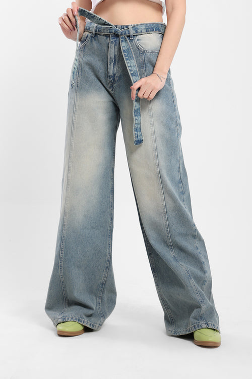 Denim Pants - Vintage Brown Wash