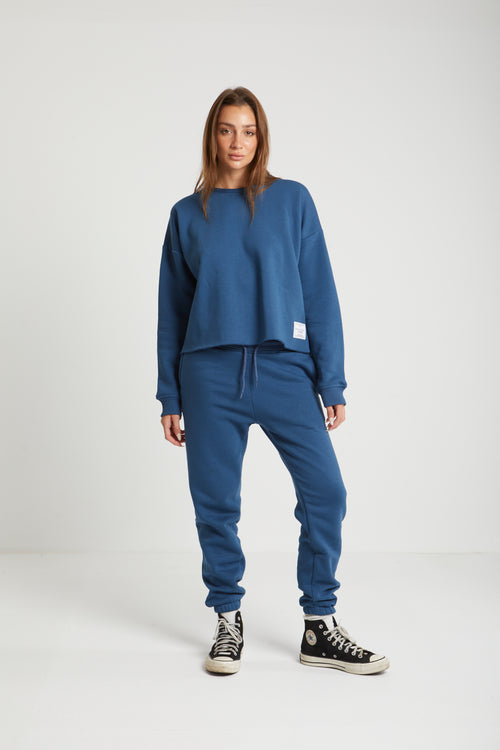 CROPPED ULTIMATE SWEATSHIRT - TEAL