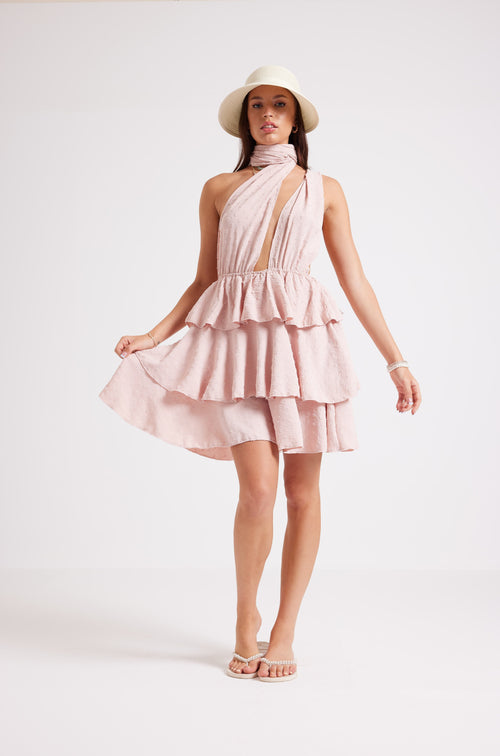 SUNSHINE TIERED DRESS - BLUSH