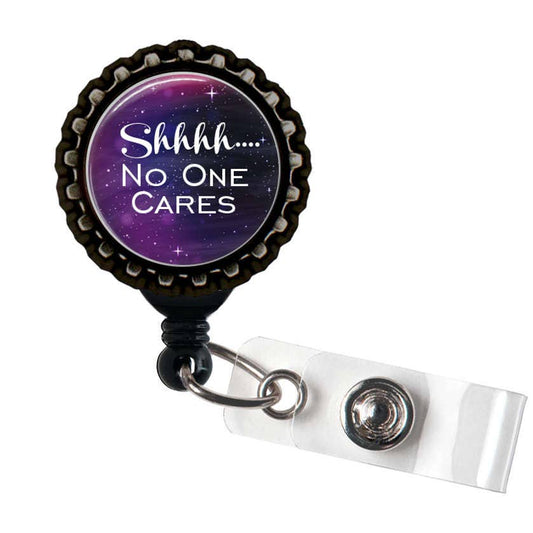 Purple Keep Calm & Nurse On ID Badge Holder Retractable Reel