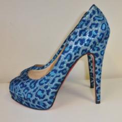 blue leopard print heels