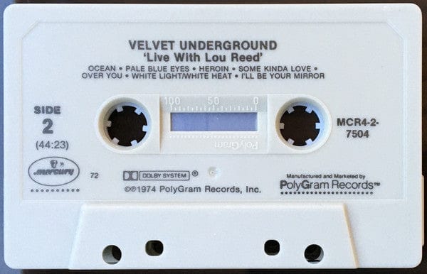 The Velvet Underground - 1969 Velvet Underground Live With Lou Reed (Cassette) Mercury Cassette