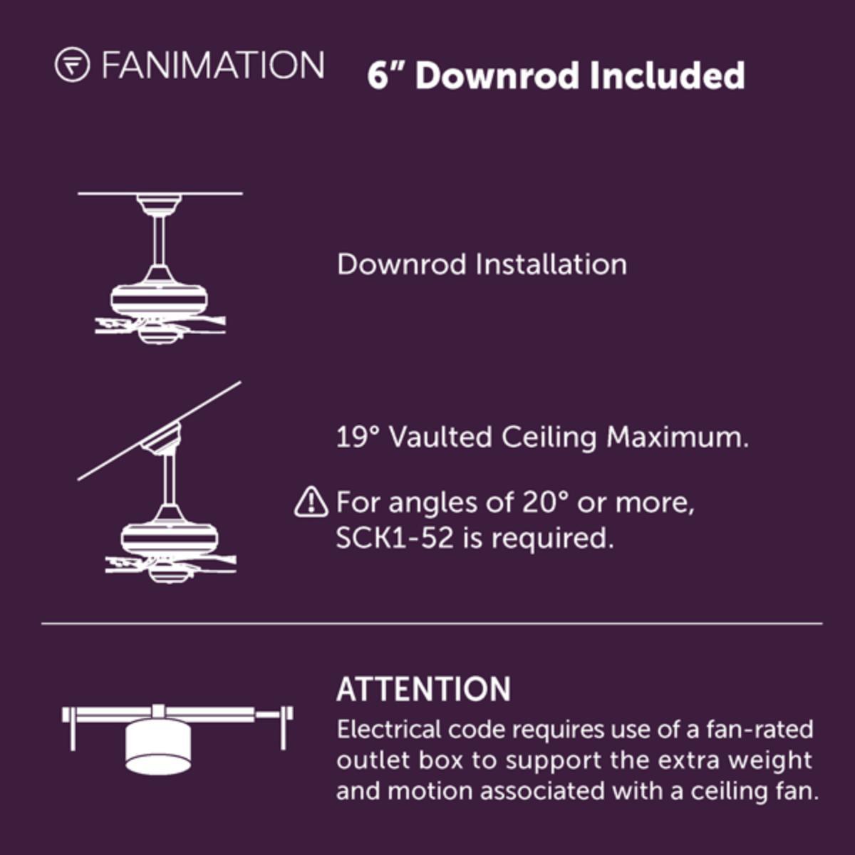 Brawn 64 inch Indoor/Outdoor Ceiling Fan with LED CCT Select Light Kit and Remote, Antique Graphite with Light Oak Blades