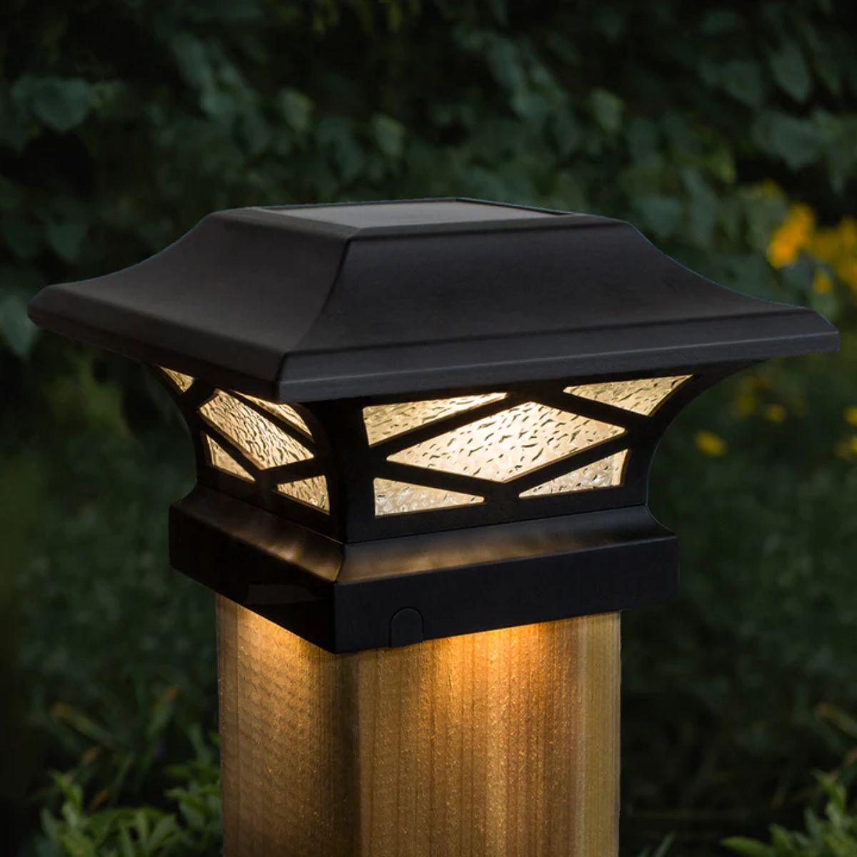 LED Solar Post Cap 4x4 20 Lumens 2700K (Pack Of 2)