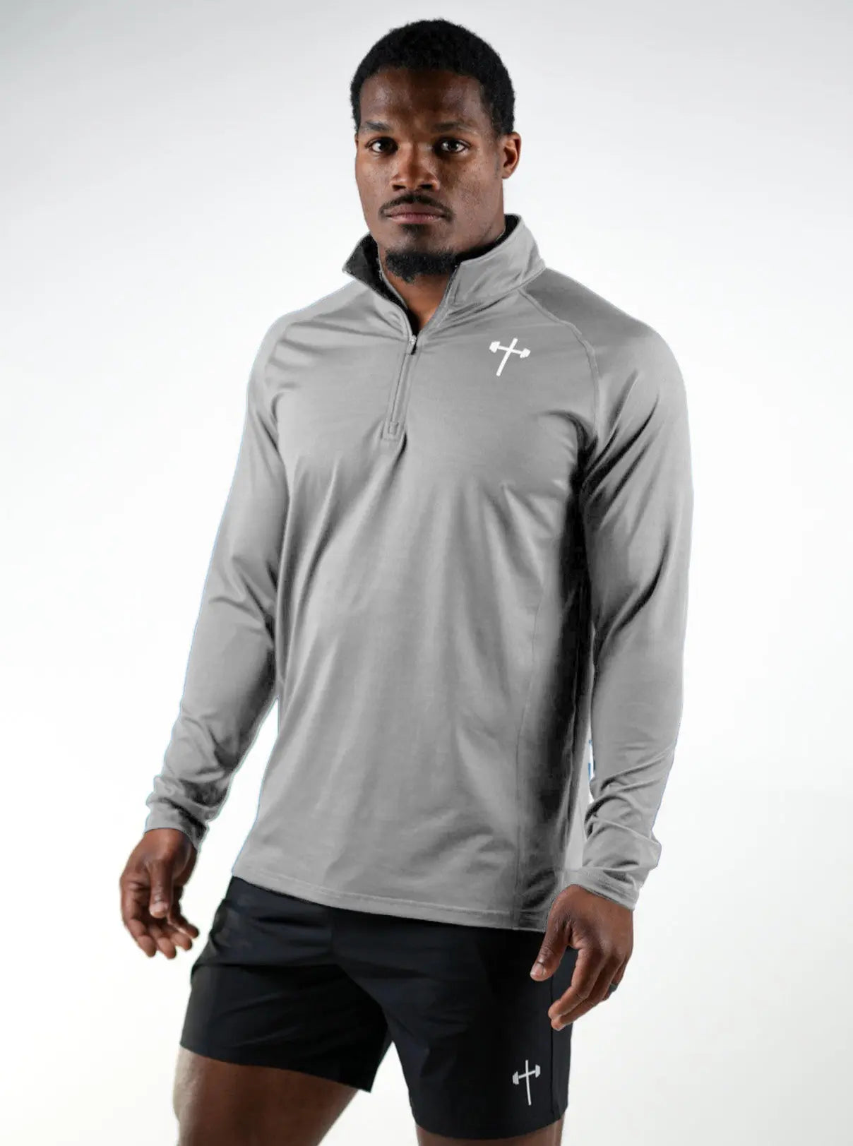 1/4 Zip Pullover - Light Grey HolStrength