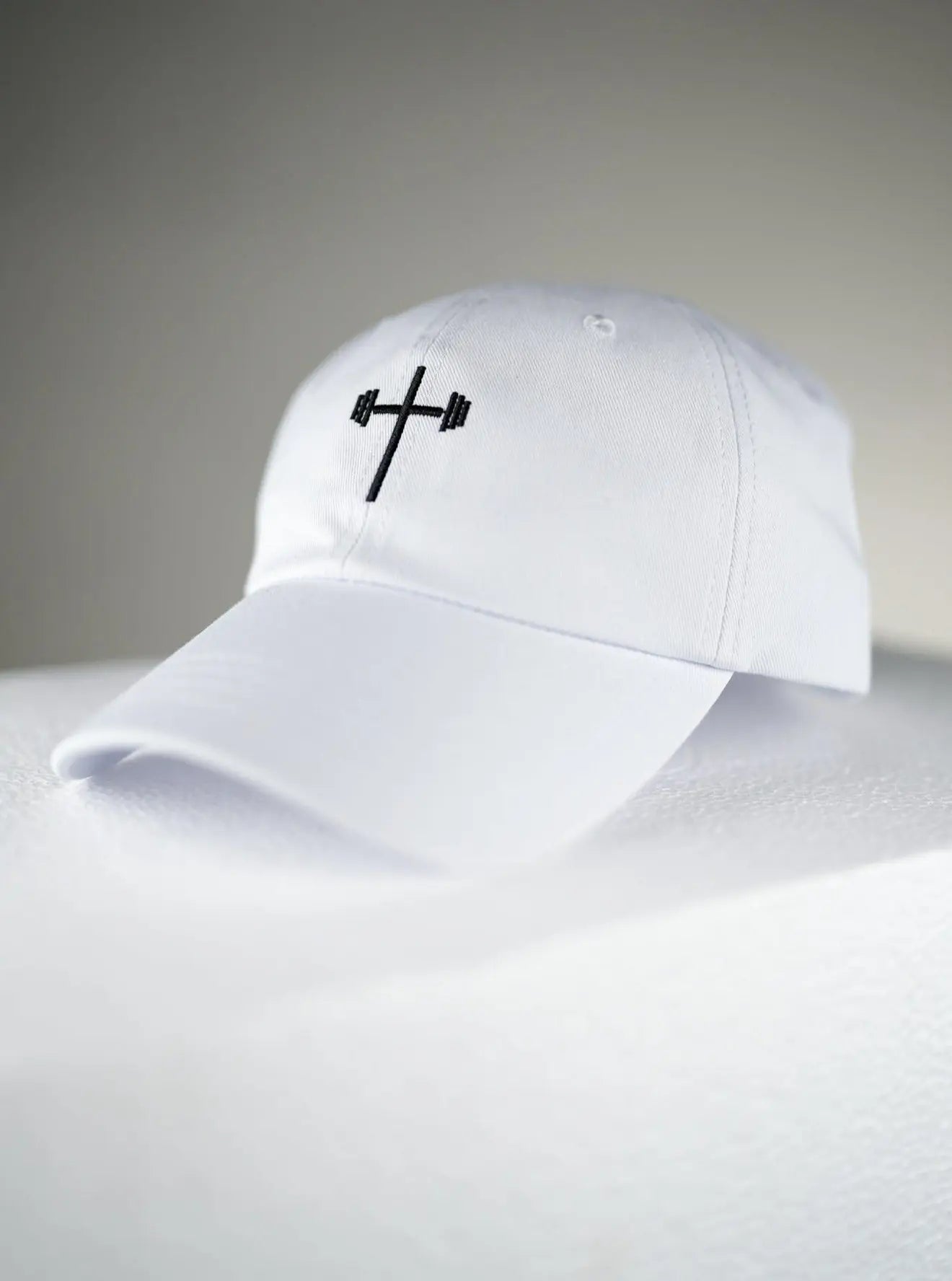 Cross Dad Hat - White HolStrength