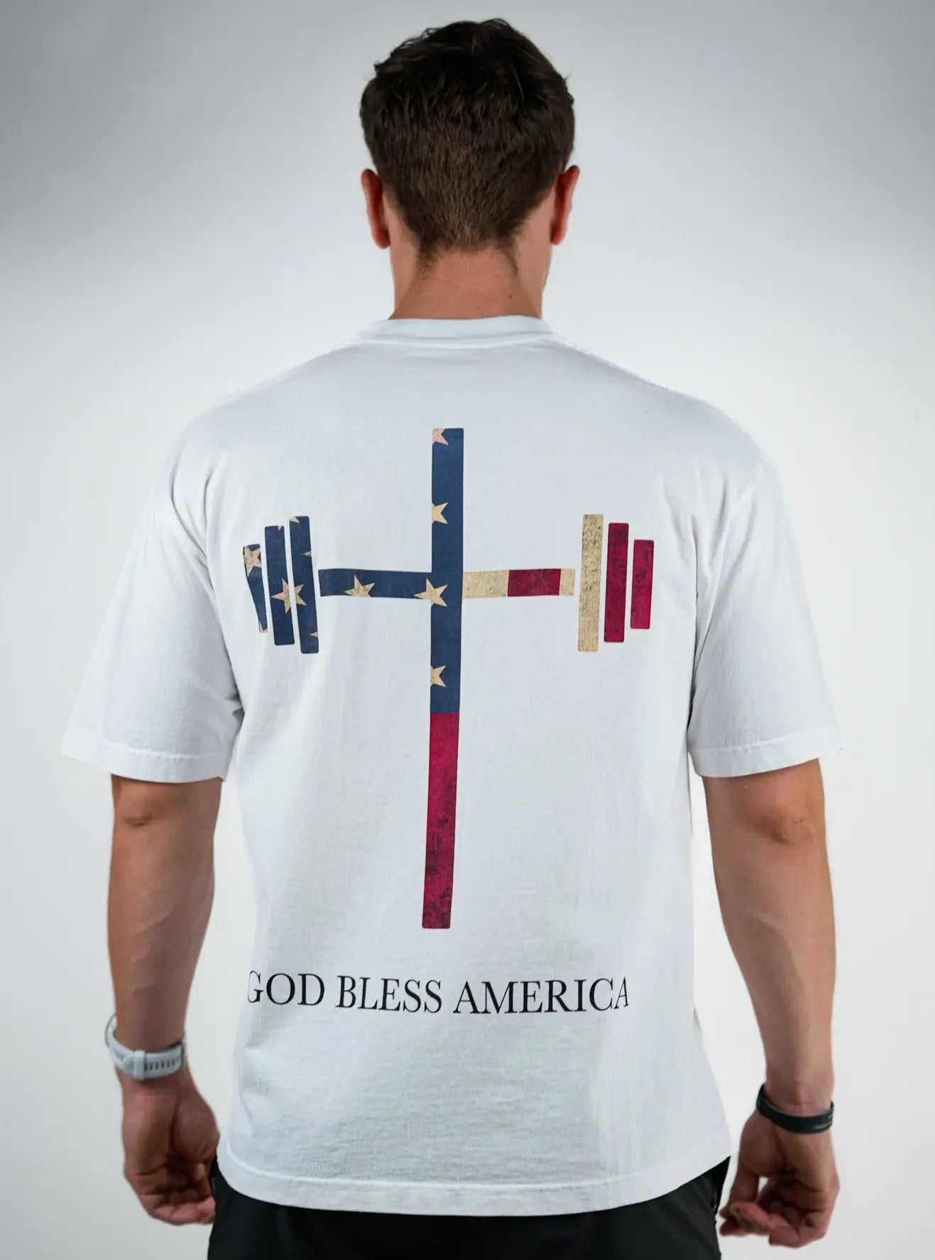 God Bless America Tee - White HolStrength