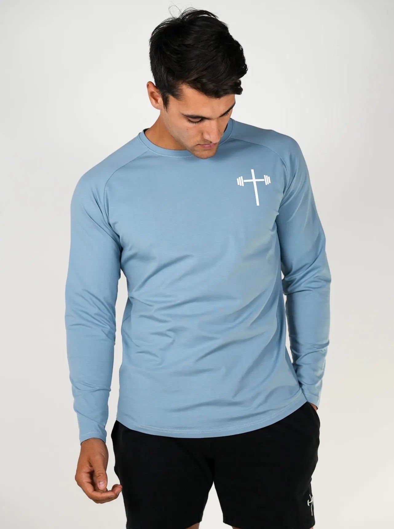 Long Sleeve Performance Tee - Light Blue HolStrength