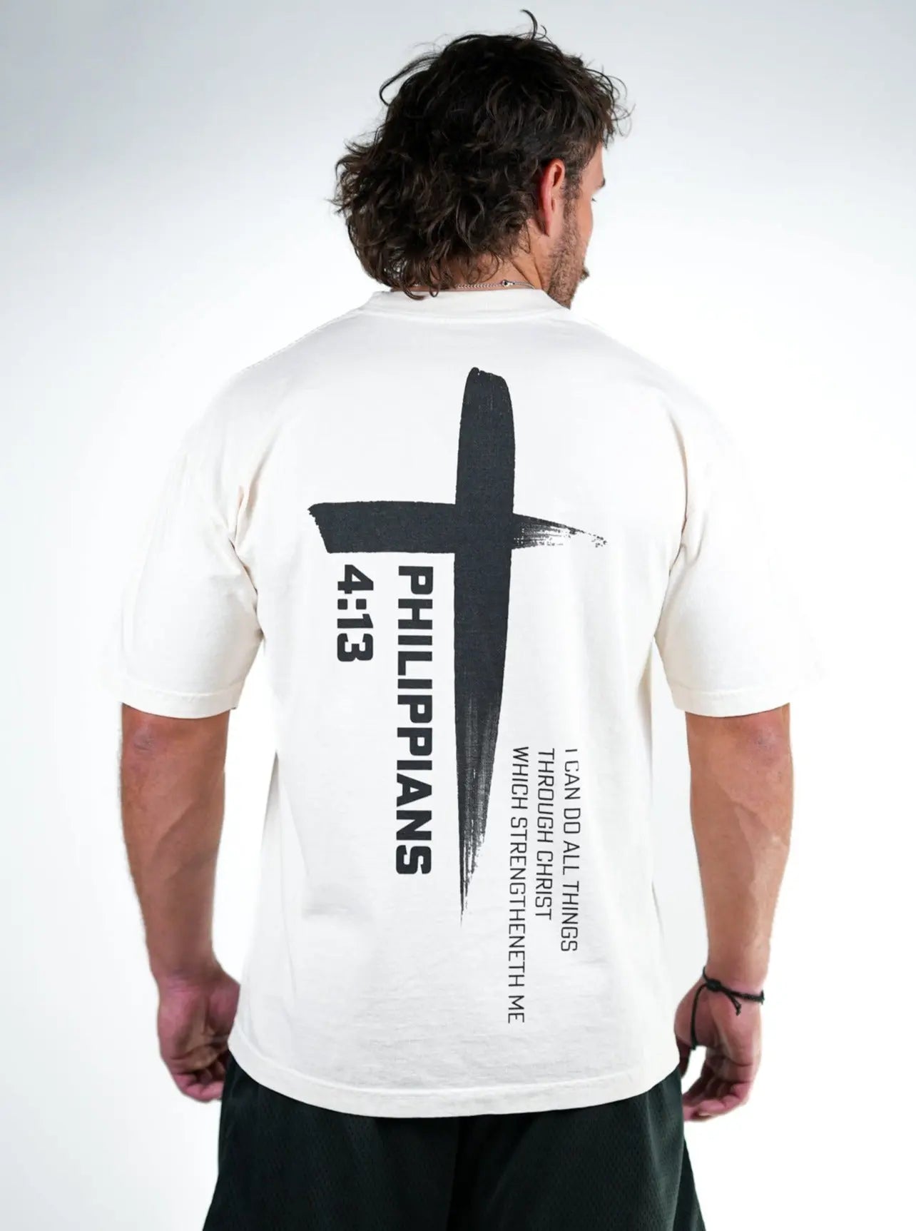 Phil 4:13 Tee - Cream HolStrength