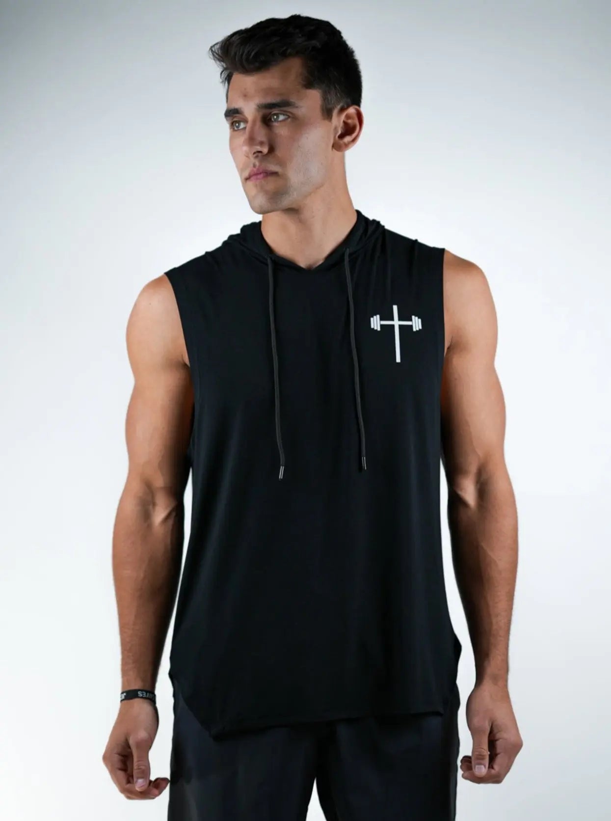 Sleeveless Hoodie - Black HolStrength