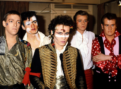 Adam and the Ants dressed in costumes from Berman and Nathans