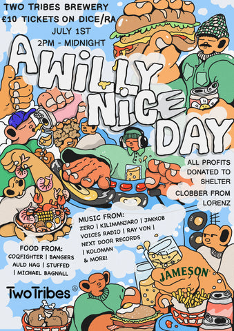 What Willy Cook - A Willy Nice Day Poster, Saturday July 1 2023 at Two Tribes CAMPFIRE King's Cross London