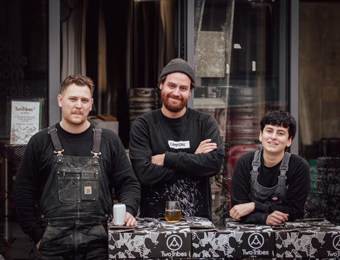 Two Tribes Brewers: Stirling Mitchell, Dominic Lorberg and Natassia King - Kings's Cross London