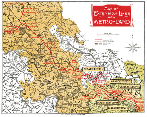 Metropolitan Railway Metro-Land Map