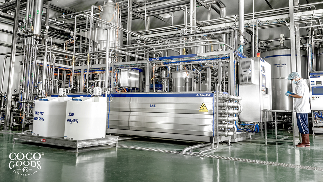 Tetra Pak Coconut Water Manufacturing Equipment Inside CocoGoods Factory