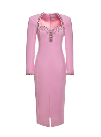 REIGN DRESS ORCHID PINK CREPE – HuishanZhang