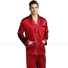 Load image into Gallery viewer, Mens Silk Satin Pajamas
