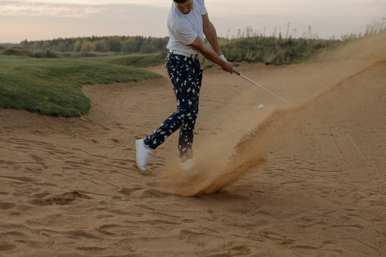 Person playing golf