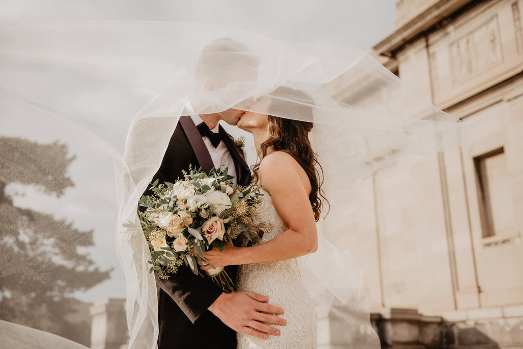 Man And Woman Kissing wedding