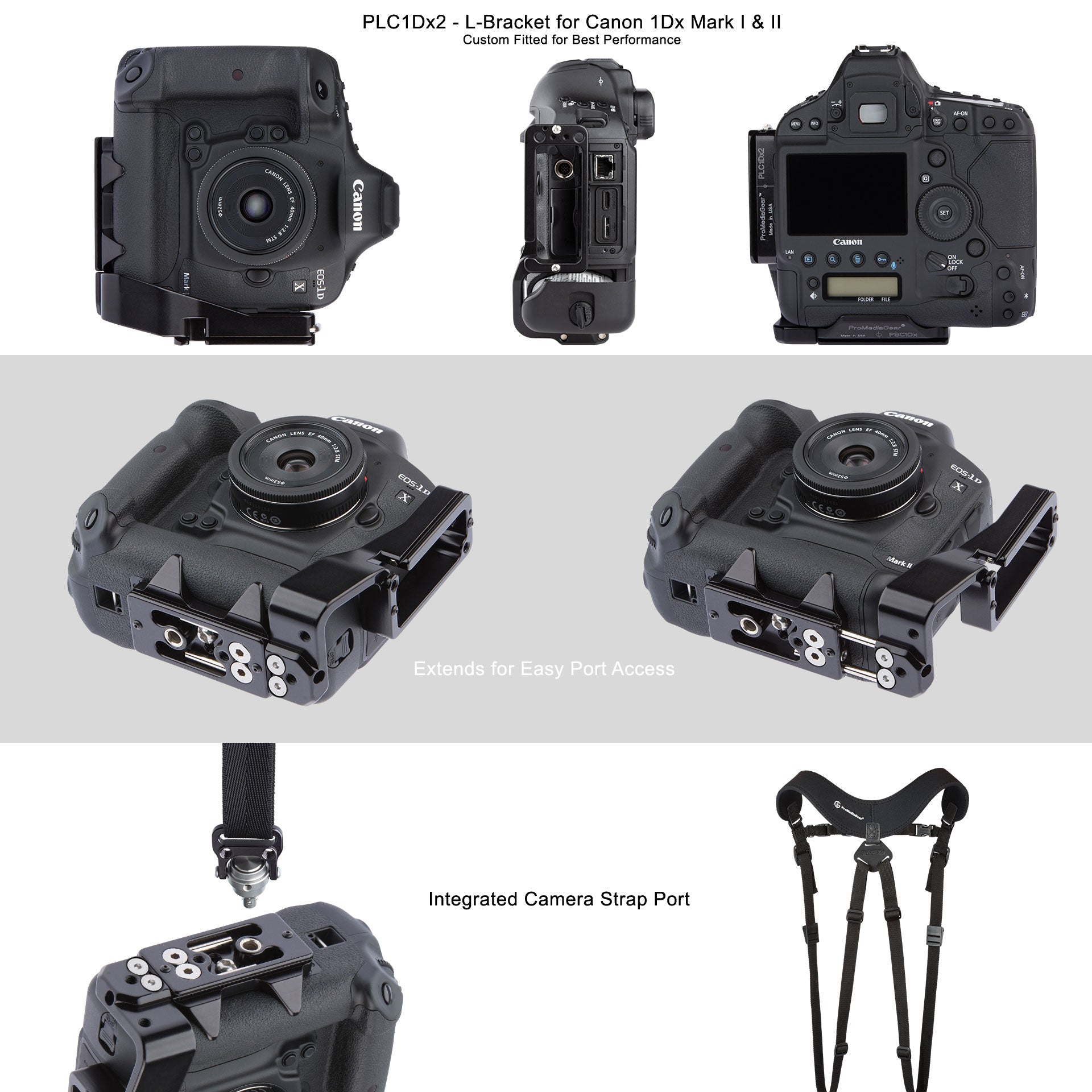 L-Bracket for Canon 1Dx Mark I and II