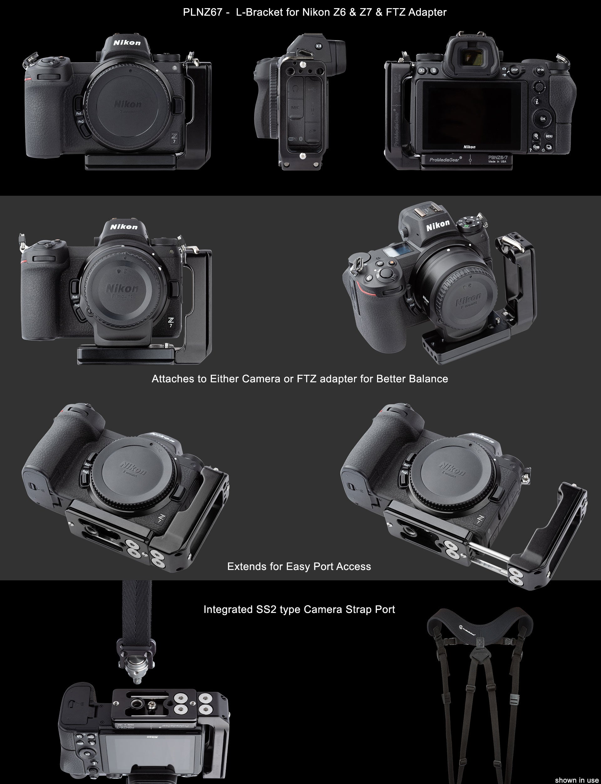 L-Bracket L-Plate Nikon Z6 & Z7 & FTZ