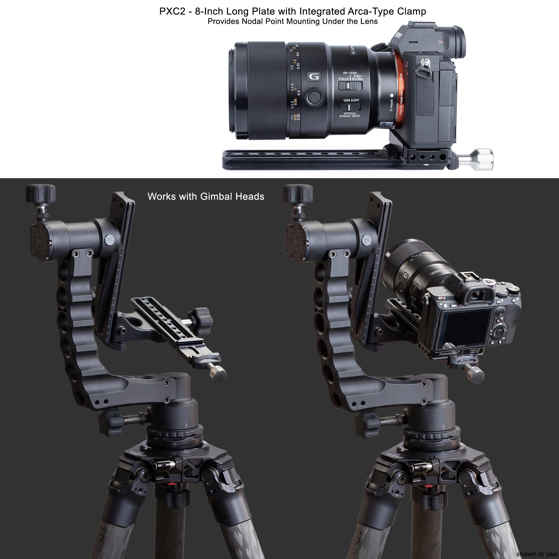 Arca-swiss type Nodal Slide For Gimbal Heads