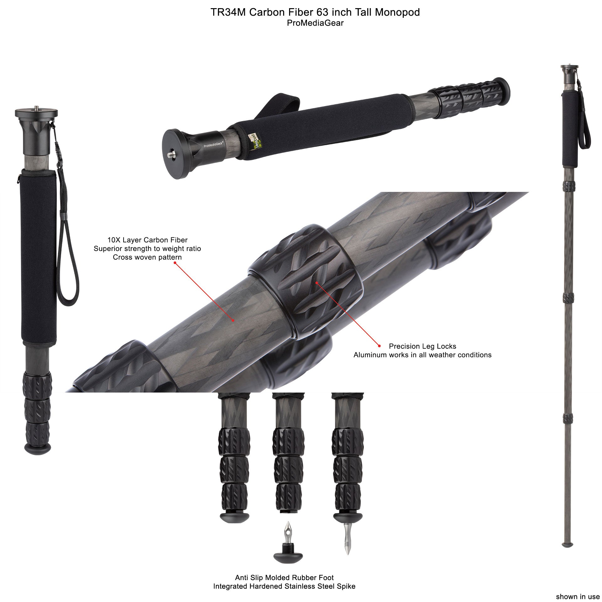 Carbon Fiber Monopod for Professional Photographers