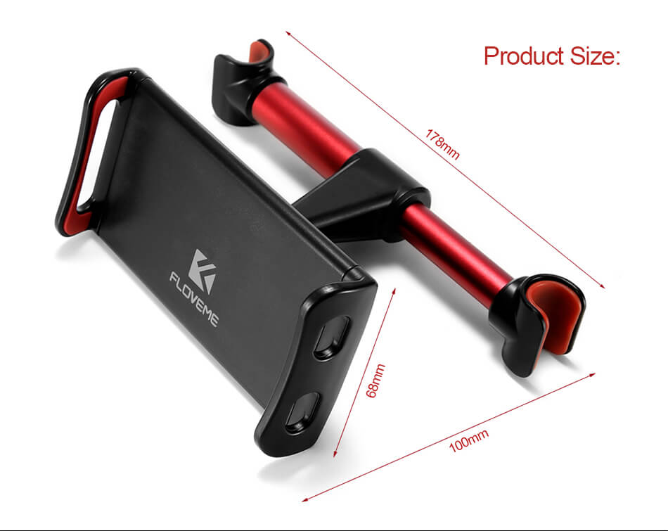 Aisiml Telescopic Car Rear Pillow Phone Holder Tablet Car Stand Seat Rear Headrest Mounting Bracket for Phone Tablet 4-11 Inch