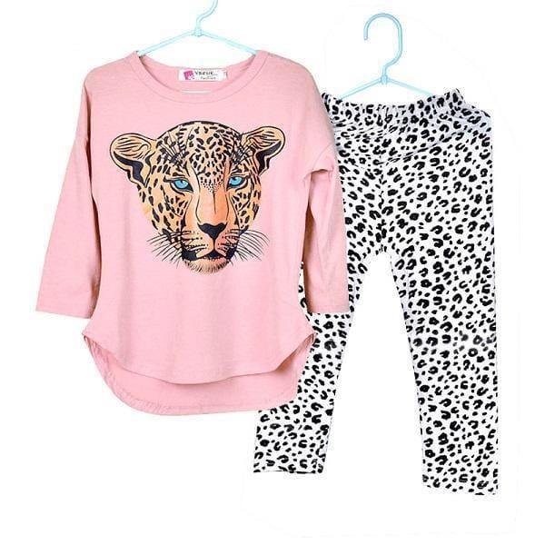 Full Girl Short Sleeve T Shirt Leopard Leggings Clothes - VS - Trust The Journey.