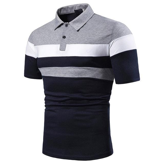 Short Sleeve Casual Contrast Polo Shirt - VS - Trust The Journey.