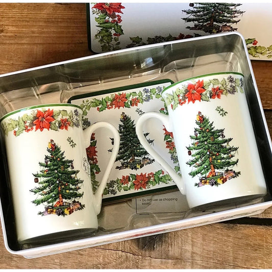 Christmas Tree Mug and Coaster Set