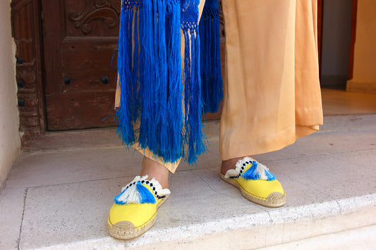 Orange-Leather espadrille slip-on – La playa tree