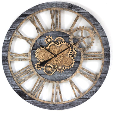 WALL CLOCK 36 INCH VINTAGE BLACK – The Gears Clock