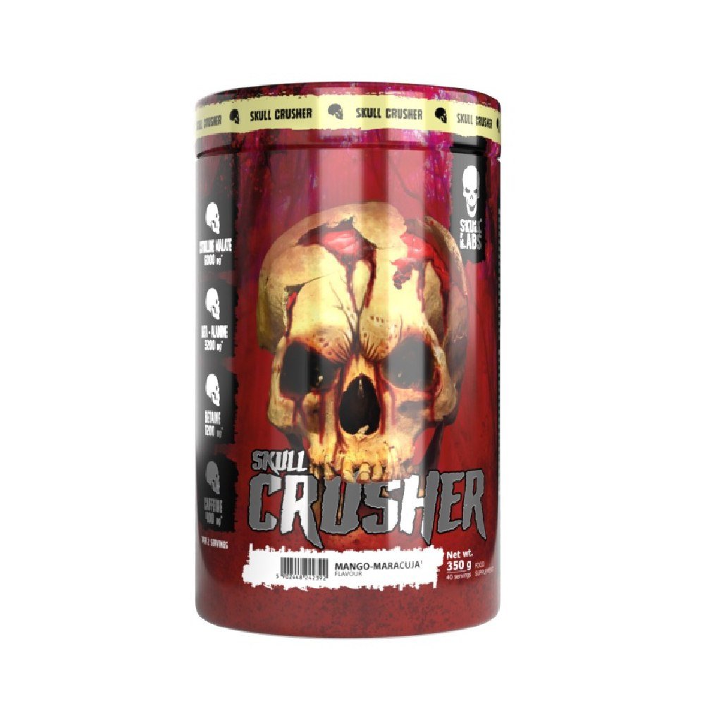 Skull Crusher, pudra, 350g, Skull Labs, Pre-workout cu cofeina - Nutriland Mango Lemon