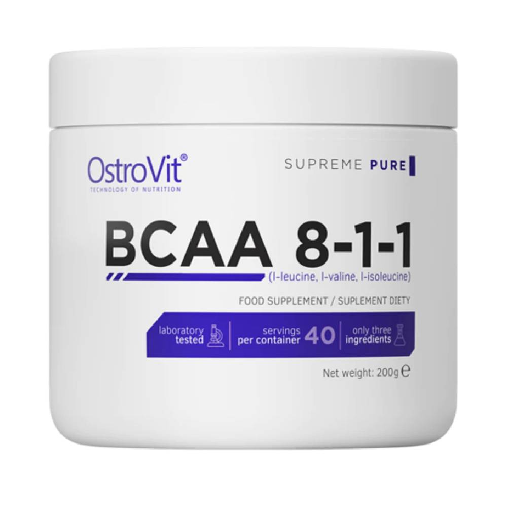 BCAA 8-1-1 200g, pudra, Ostrovit, Aminoacizi cu catena ramificata - Nutriland Orange