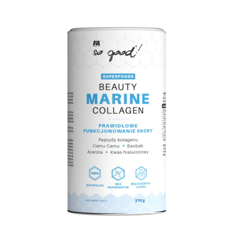 supliment pe baza de alge marine rosii Beauty Marine Collagen 210g, pudra, Fitness Authority, Supliment alimentar pe baza de colagen - Nutriland