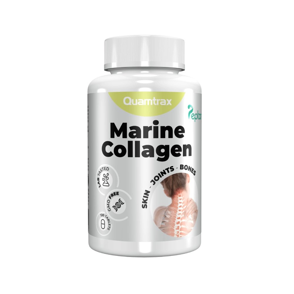 supliment pe baza de alge marine rosii Marine Collagen 120 tablete, Quamtrax, Supliment alimentar pe baza de colagen marin - Nutriland