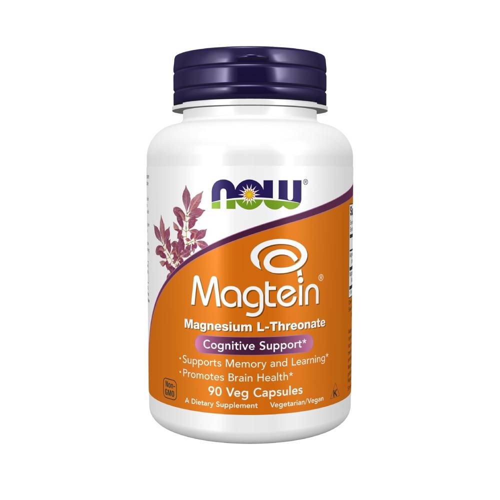 Magtein, 90 capsule, Now Foods, L-treonat de magneziu - Nutriland