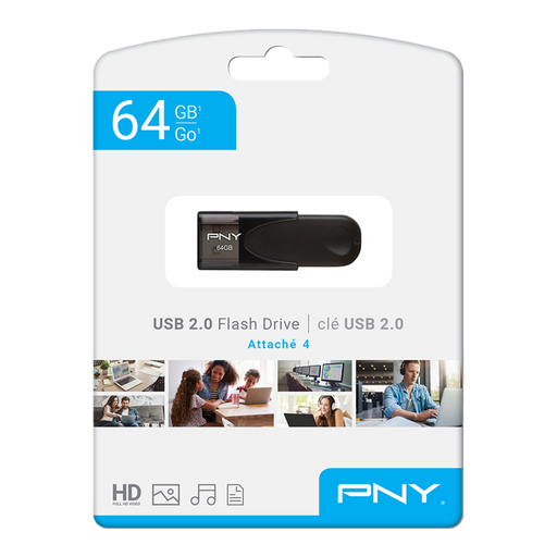 Attache 4 USB 2.0 Memory Stick 128GB Black — Needy