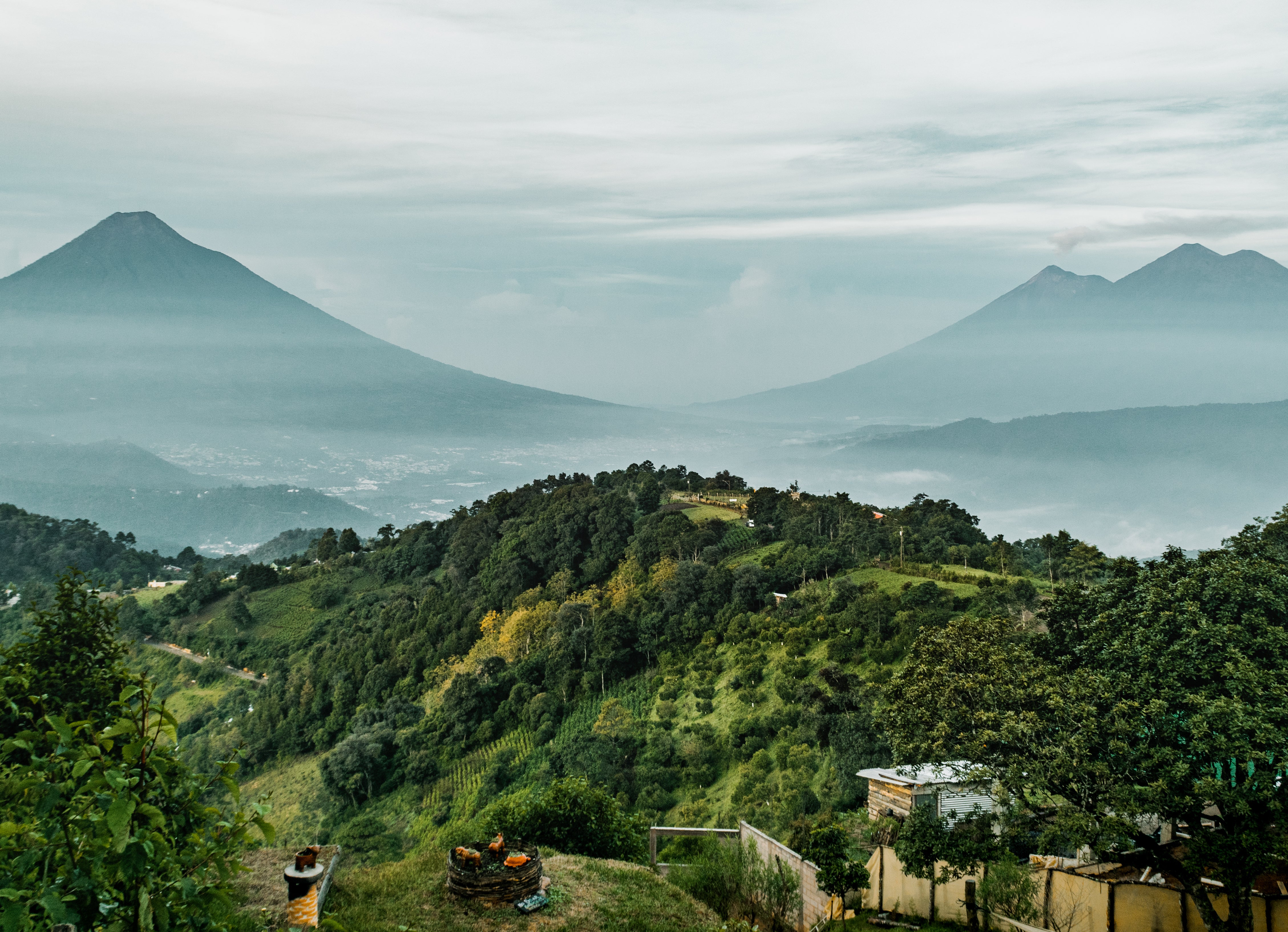 Volcán de Fuego mountains in Antigua