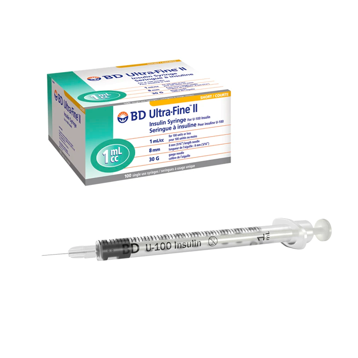 Ultra Fine Insulin Syringes 1cc 30g 3469 100 Box Bondi Medical Supplies Inc