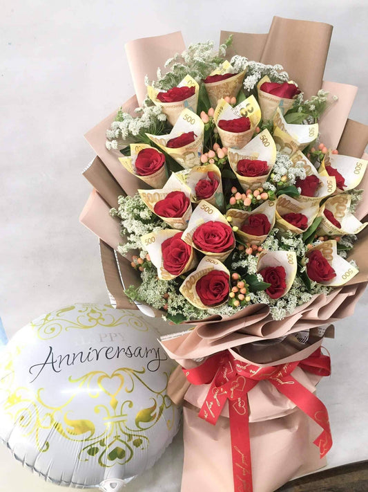 A money bouquet for the birthday - Patti Mae flower shop