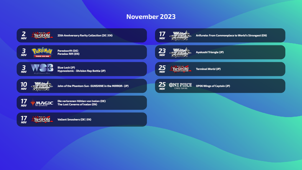 AOG Releasekalender November 2023